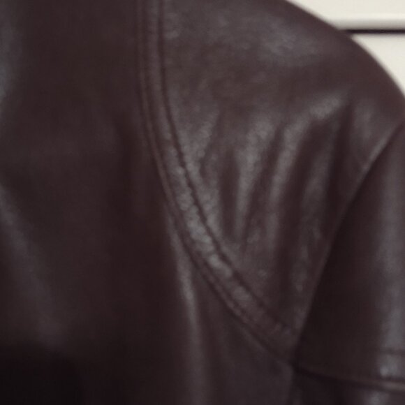 Cole Haan All leather Bomber Jacket - Picture 7 of 9